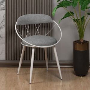 Kagu Relax Tel Sandalye Mutfak,balkon,çalışma Odası BEYAZ-KETEN GRİ - Tek Ebat