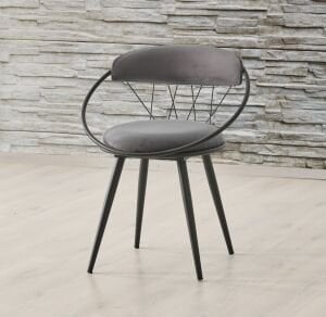 Kagu Relax Tel Sandalye Mutfak,balkon,çalışma Odası Siyah - Tek Ebat