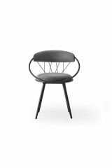 Kagu Relax Tel Sandalye Mutfak,balkon,çalışma Odası Siyah - Tek Ebat