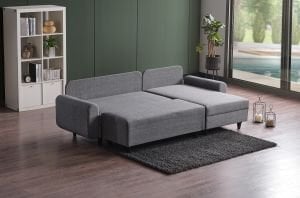 Corner Flavia Köşe Takımı Puflu GRİ