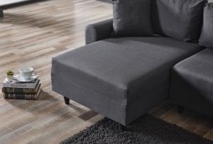 Corner Flavia Köşe Takımı Puflu KOYU GRİ