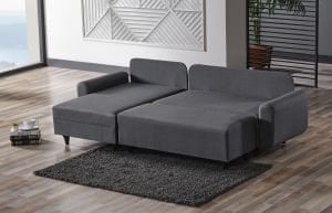 Corner Flavia Köşe Takımı Puflu KOYU GRİ