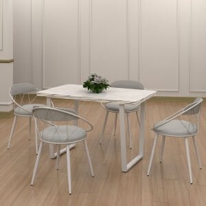 Kagu Relax Mdf Masa Sandalye BEYAZ MS KAZ BEYAZ