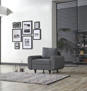 Corner Flavia Plus Köşe Takımı Berjerli KOYU GRİ