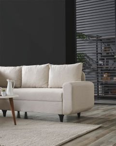 Corner Flavia Plus Köşe Takımı Berjerli Krem