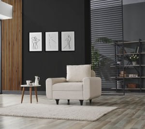 Corner Flavia Plus Köşe Takımı Berjerli Krem