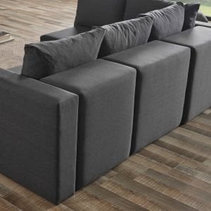 CORNER POLY-L KÖŞE TAKIMI-KANEPE-YATAK-DİNLENME KOYU GRİ