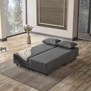 CORNER POLY-M KÖŞE TAKIMI-KANEPE-YATAK-DİNLENME 4 FARKLI MODEL TEK MODÜL KOYU GRİ