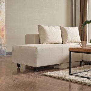 CORNER POLY-M KÖŞE TAKIMI-KANEPE-YATAK-DİNLENME 4 FARKLI MODEL TEK MODÜL Krem