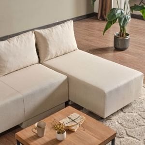 CORNER POLY-M KÖŞE TAKIMI-KANEPE-YATAK-DİNLENME 4 FARKLI MODEL TEK MODÜL Krem