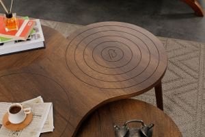 Marlo MDF Orta Sehpa - Zigon Sehpa 3lü Takım Cnc İşleme