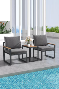 5 Parça Metal Çerçeve Outdoor Multilounge Bahçe Balkon Mobilya,Uzanma