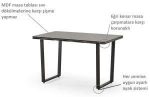 Kagu Relax Mdf Masa Sandalye Siyah