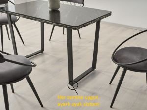 Kagu Relax Mdf Masa Sandalye Siyah