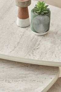 Kagu MDF Alvin Zigon - Orta Sehpa 3'lü Beyaz