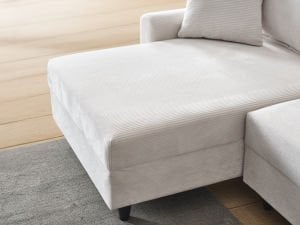 Corner Flavia Köşe Takımı Puflu EKRU