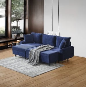 Corner Flavia Köşe Takımı Puflu LACİVERT