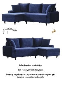 Corner Flavia Köşe Takımı LACİVERT