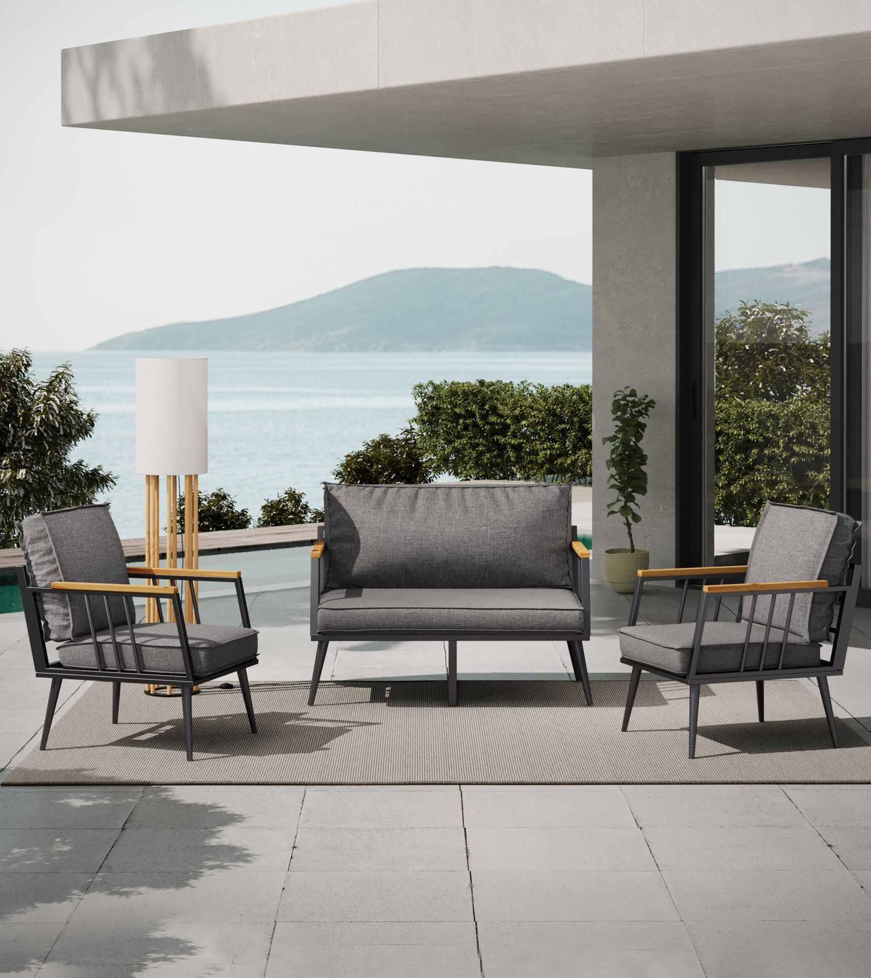 Kagu Ultralounge Bahçe Balkon Cafe Koltuk, Kanepe Oturma takımı