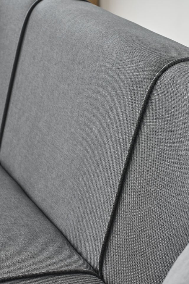 Flavia 3'lü Kanepe Salon, Oturma Odası Yataklı Bazalı KOYU GRİ